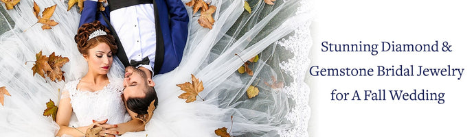 Stunning Diamond & Gemstone Bridal Jewelry for A Fall Wedding