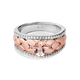 Load image into Gallery viewer, Star Wars™ Fine Jewelry GALACTIC ROYALTY WOMEN&#39;S RING 1/5 CT.TW. White Diamonds and Morganite True Two Tone Silver and 10K Rose Gold
