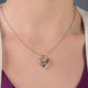 Load image into Gallery viewer, Jewelili Rose Gold Over Sterling Silver With Natural White Diamond Accent MOM Heart Pendant Necklace
