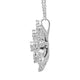 Load image into Gallery viewer, Jewelili Pendant Necklace with Miracle Plated Natural White Round Diamonds in Sterling Silver 1/10 CTTW View 1
