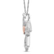 Load image into Gallery viewer, Jewelili Sterling Silver and 10K Rose Gold With Natural White Diamond Angel Heart Pendant Necklace

