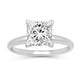 Load image into Gallery viewer, Jewelili 10K White Gold with Princess Cut Cubic Zirconia Solitaire Ring
