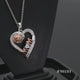 Load and play video in Gallery viewer, Jewelili Rose Gold Over Sterling Silver With Natural White Diamond Accent MOM Heart Pendant Necklace
