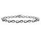 Load image into Gallery viewer, Jewelili Infinity Bracelet with Treated Black Diamonds and White Diamonds in 10K White Gold 1.00 CTTW 7.25&quot;
