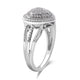Load image into Gallery viewer, Jewelili Rope Texture Heart Promise Ring with Diamonds in Sterling Silver View 7
