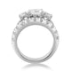 Load image into Gallery viewer, Jewelili 3-Stone Bridal Set with Round Shape Cubic Zirconia in Sterling Silver View 4
