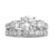 Load image into Gallery viewer, Jewelili 3-Stone Bridal Set with Round Shape Cubic Zirconia in Sterling Silver View 3
