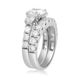 Load image into Gallery viewer, Jewelili 3-Stone Bridal Set with Round Shape Cubic Zirconia in Sterling Silver View 5
