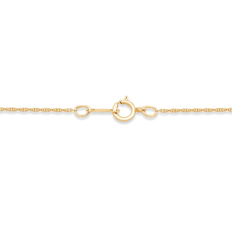 Jewelili 10K Yellow Gold With Cubic zirconia Cross Pendant Necklace
