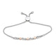 Load image into Gallery viewer, Jewelili Infinity and Heart Shape Bolo Bracelet with Natural White Round Diamonds in 10K Rose Gold over Sterling Silver View 1

