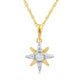 Load image into Gallery viewer, Jewelili 10K Yellow Gold With 1/10 CTTW Natural White Round Diamonds Pendant Necklace
