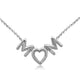 Load image into Gallery viewer, Jewelili Sterling Silver With Natural White Diamond Love Heart MOM Pendant Necklace
