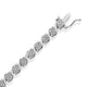 Load image into Gallery viewer, Jewelili Link Bracelet with Natural White Round Diamonds in Sterling Silver 1/2 CTTW 7.25&quot; View 2
