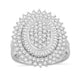 Load image into Gallery viewer, Jewelili Sterling Silver with 2.00 CTTW Natural White Round and Baguette Shape Diamonds Ring
