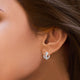 Load image into Gallery viewer, Jewelili Sterling Silver With Natural White Diamond Accent Anchor Stud Earrings
