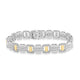 Load image into Gallery viewer, Jewelili 1/2 CTTW Diamonds Natural White Round Sterling Silver Men&#39;s Link Bracelet
