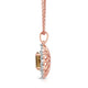 Load image into Gallery viewer, Jewelili 14K Rose Gold over Sterling Silver 7x5 MM Oval Genuine Citrine and 1/20 Cttw Natural White Round Diamond Pendant Necklace
