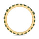 Load image into Gallery viewer, Jewelili 18K Yellow Gold over Sterling Sliver Peridot Cubic Zirconia Half Eternity Promise Wedding Band
