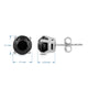 Load image into Gallery viewer, Jewelili 10K White Gold 3/4 cttw Treated Black Round Diamond Stud Earrings
