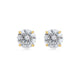 Load image into Gallery viewer, Jewelili 10K Yellow Gold 6.5 MM Round Cut White Cubic Zirconia Solitaire Stud Earrings
