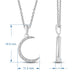Load image into Gallery viewer, Jewelili Sterling Silver White Round Diamond Accent Crescent Moon Pendant Necklace
