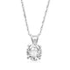 Load image into Gallery viewer, Jewelili 10K White Gold 7.5mm Cubic Zirconia Solitaire Pendant Necklace
