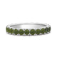 Load image into Gallery viewer, Jewelili Sterling Sliver Peridot Cubic Zirconia Half Eternity Promise Wedding Band
