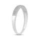 Load image into Gallery viewer, Jewelili 10K White Gold 1/20 Cttw Natural White Round Diamonds Stackable Eternity Bands Ring
