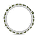 Load image into Gallery viewer, Jewelili Sterling Sliver Peridot Cubic Zirconia Half Eternity Promise Wedding Band
