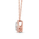 Load image into Gallery viewer, Jewelili 10K Rose Gold 1/4 Cttw Natural White Round Diamond Pendant Necklace
