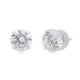Load image into Gallery viewer, Jewelili 10K White Gold 6.5 MM Round Cut White Cubic Zirconia Solitaire Stud Earrings
