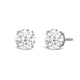 Load image into Gallery viewer, Jewelili 14K Solid White Gold Classic Four Prong Stud Earrings | IGI Certified Round Cut Lab Grown Diamond | Screw Back Posts | 1.5 CTW (F Color, SI2 Clarity) | With Gift Box

