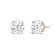 Load image into Gallery viewer, Jewelili 14K Solid Yellow Gold Classic Four Prong Stud Earrings | IGI Certified Round Cut Lab Grown Diamond | Screw Back Posts | 1.5 CTW (F Color, SI2 Clarity) | With Gift Box
