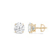 Load image into Gallery viewer, Jewelili 14K Solid Yellow Gold Classic Four Prong Stud Earrings | IGI Certified Round Cut Lab Grown Diamond | Screw Back Posts | 0.20 CTW (F Color, SI2 Clarity) | With Gift Box
