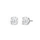 Load image into Gallery viewer, Jewelili 14K Solid White Gold Classic Four Prong Stud Earrings | IGI Certified Round Cut Lab Grown Diamond | Screw Back Posts | 0.20 CTW (F Color, SI2 Clarity) | With Gift Box
