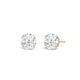 Load image into Gallery viewer, Jewelili 14K Solid Yellow Gold Classic Four Prong Stud Earrings | IGI Certified Round Cut Lab Grown Diamond | Screw Back Posts | 0.20 CTW (F Color, SI2 Clarity) | With Gift Box
