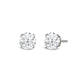 Load image into Gallery viewer, Jewelili 14K Solid White Gold Classic Four Prong Stud Earrings | IGI Certified Round Cut Lab Grown Diamond | Screw Back Posts | 0.33 CTW (F Color, SI2 Clarity) | With Gift Box
