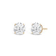 Load image into Gallery viewer, Jewelili 14K Solid Yellow Gold Classic Four Prong Stud Earrings | IGI Certified Round Cut Lab Grown Diamond | Screw Back Posts | 0.33 CTW (F Color, SI2 Clarity) | With Gift Box
