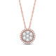 Load image into Gallery viewer, Jewelili 10K Rose Gold 1/4 Cttw Natural White Round Diamond Pendant Necklace
