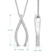 Load image into Gallery viewer, Jewelili Sterling Silver 1/10 Cttw Natural White Round Diamond Wishbone Pendant Necklace
