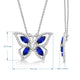Load image into Gallery viewer, Jewelili Sterling Silver with Created Blue Sapphire and Created White Sapphire Butterfly Pendant Necklace
