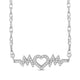 Load image into Gallery viewer, Jewelili Sterling Silver with 1/10 CTTW Diamonds Lifeline Pulse Pendant Necklace
