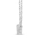 Load image into Gallery viewer, Jewelili Sterling Silver with 1/10 CTTW Diamonds Lifeline Pulse Pendant Necklace
