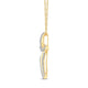 Load image into Gallery viewer, Jewelili 10K Yellow Gold with 1/10 CTTW Diamonds Cross Infinity Pendant Necklace
