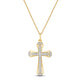 Load image into Gallery viewer, Jewelili 14K Yellow Gold over Sterling Silver with 1/2 CTTW Diamonds Pendant Necklace
