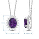 Load image into Gallery viewer, Jewelili Sterling Silver with Genuine Amethyst and Created White Sapphire Halo Pendant Necklace
