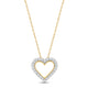 Load image into Gallery viewer, Jewelili 10K Yellow Gold with 1/2 CTTW Diamonds Heart Pendant Necklace
