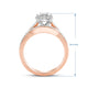 Load image into Gallery viewer, Jewelili 14K Rose Gold over Sterling Silver with 1/3 CTTW Diamonds Bridal Engagement Ring
