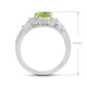 Load image into Gallery viewer, Jewelili Sterling Silver with Peridot and Created White Sapphire Engagement Ring
