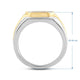 Load image into Gallery viewer, Jewelili 18K Yellow Gold Over Sterling Silver 1/5 CTTW Natural White Round Cut Diamonds Men&#39;s Ring
